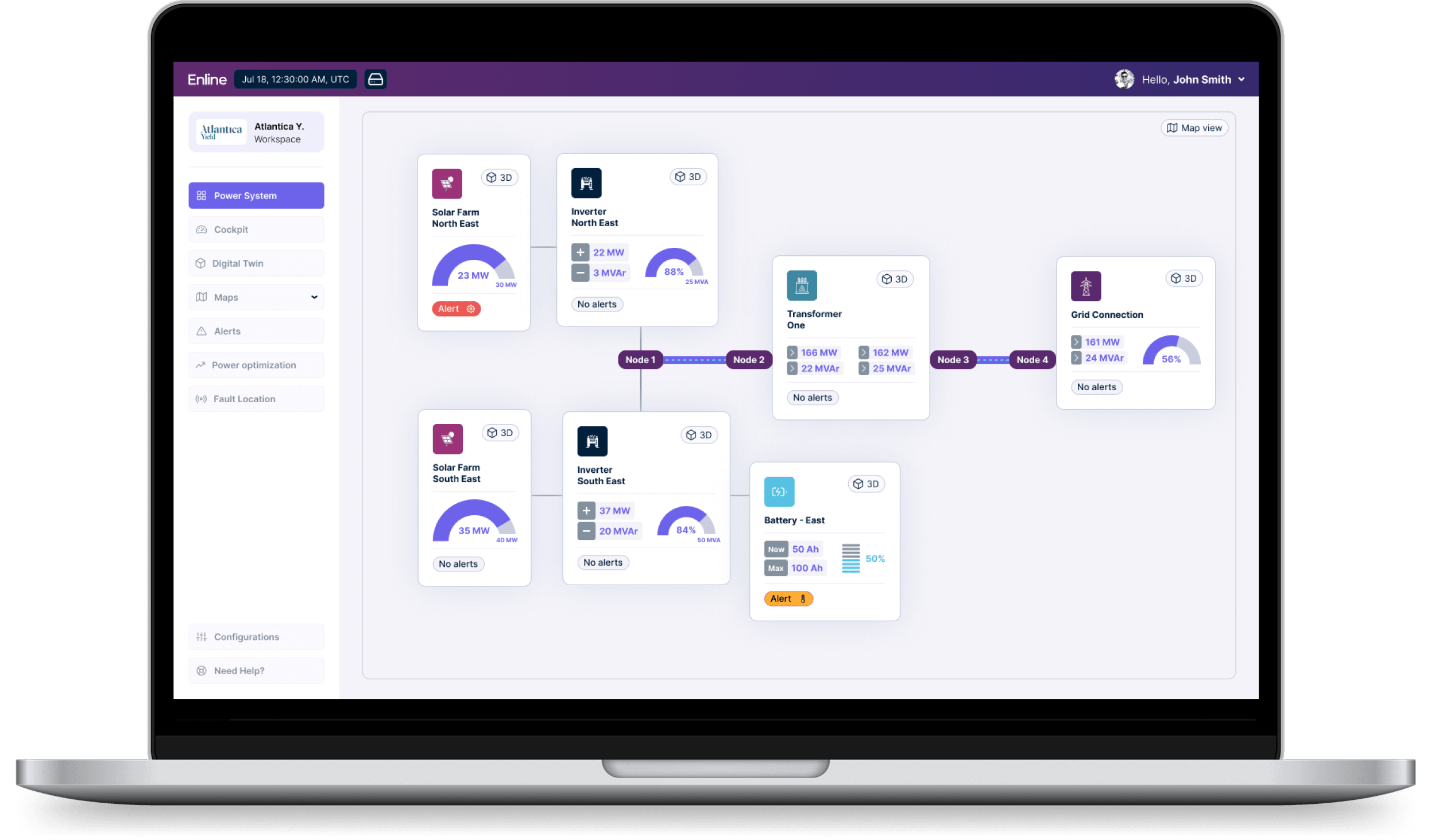 notebook with Monitoring System dashboard